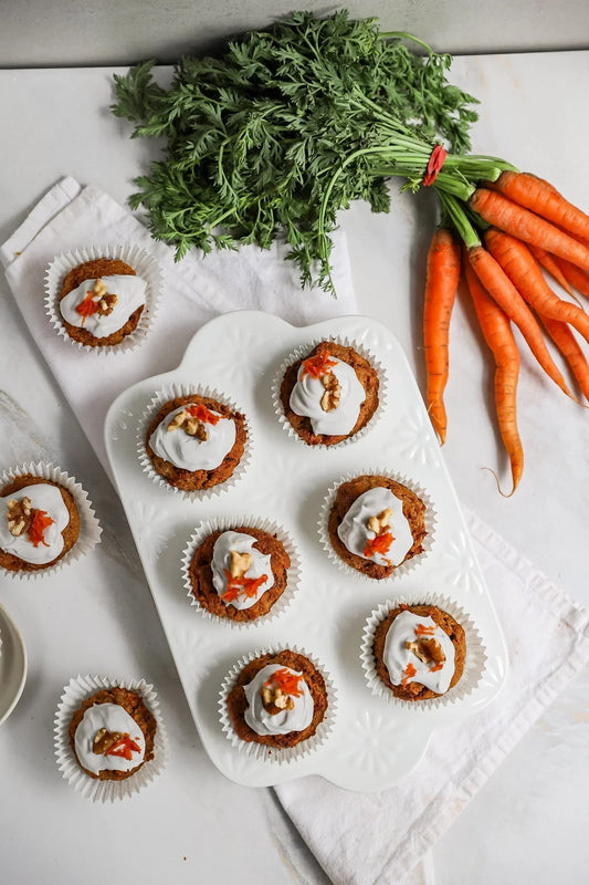 Carrot Cake Muffins with Vanilla-Chai